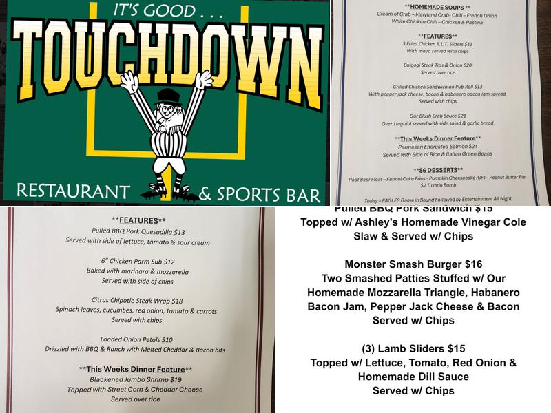 Touchdown Menu