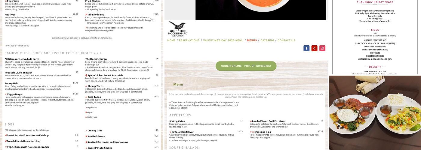 Mockingbird Kitchen Menu