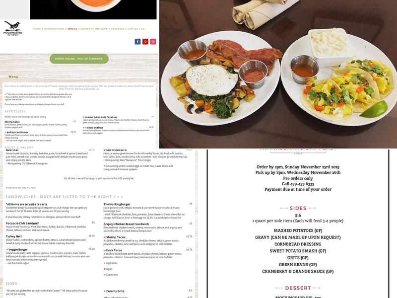Mockingbird Kitchen Menu