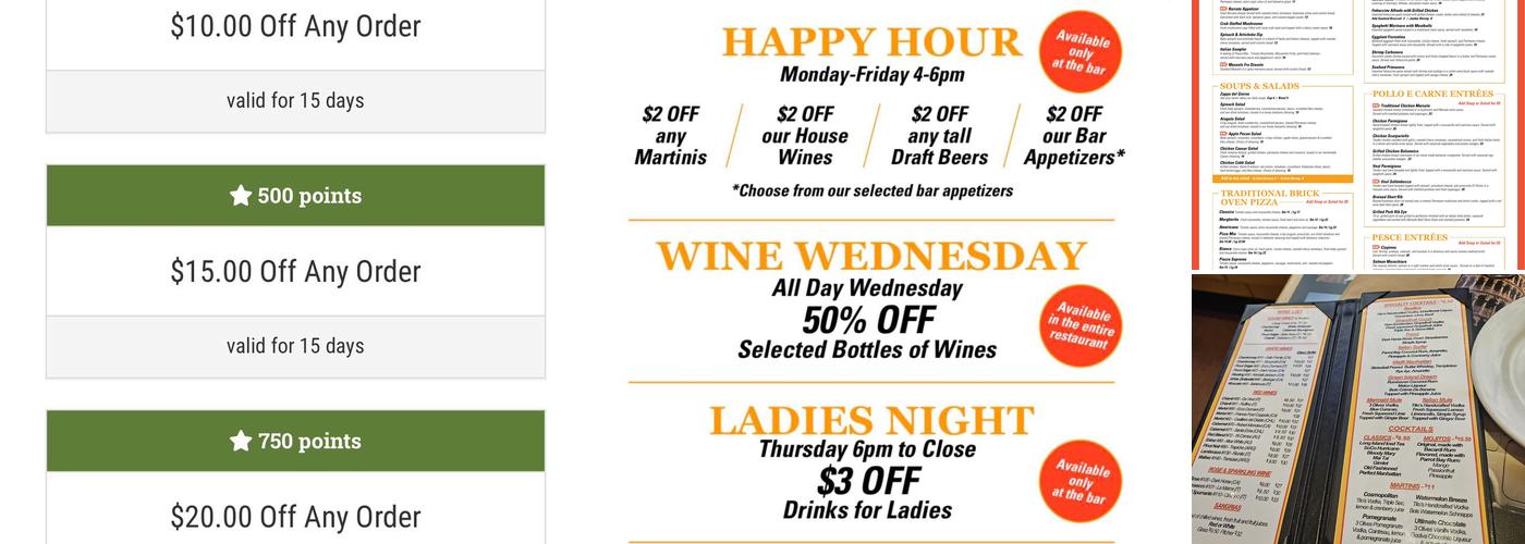 Piazza Mia Italian Bar & Grill Menu