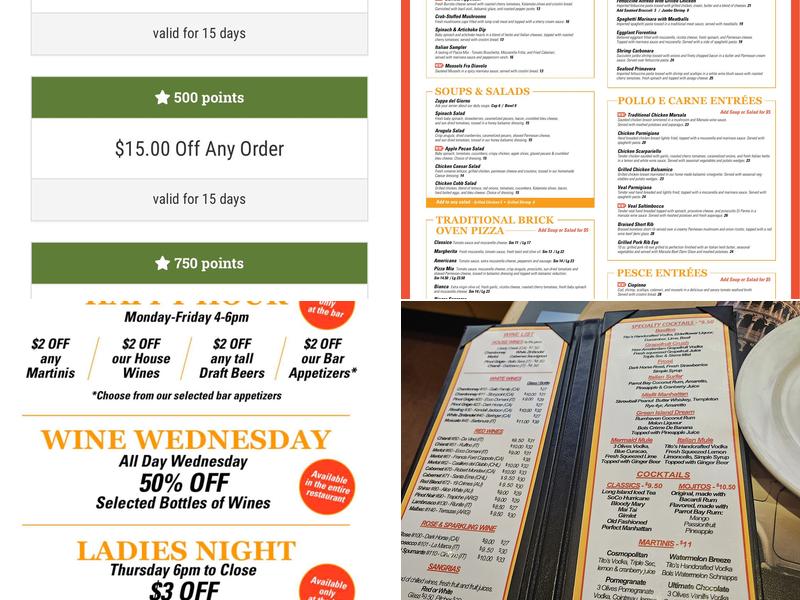 Piazza Mia Italian Bar & Grill Menu