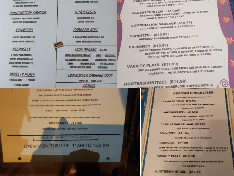 Cabbage Roll Menu
