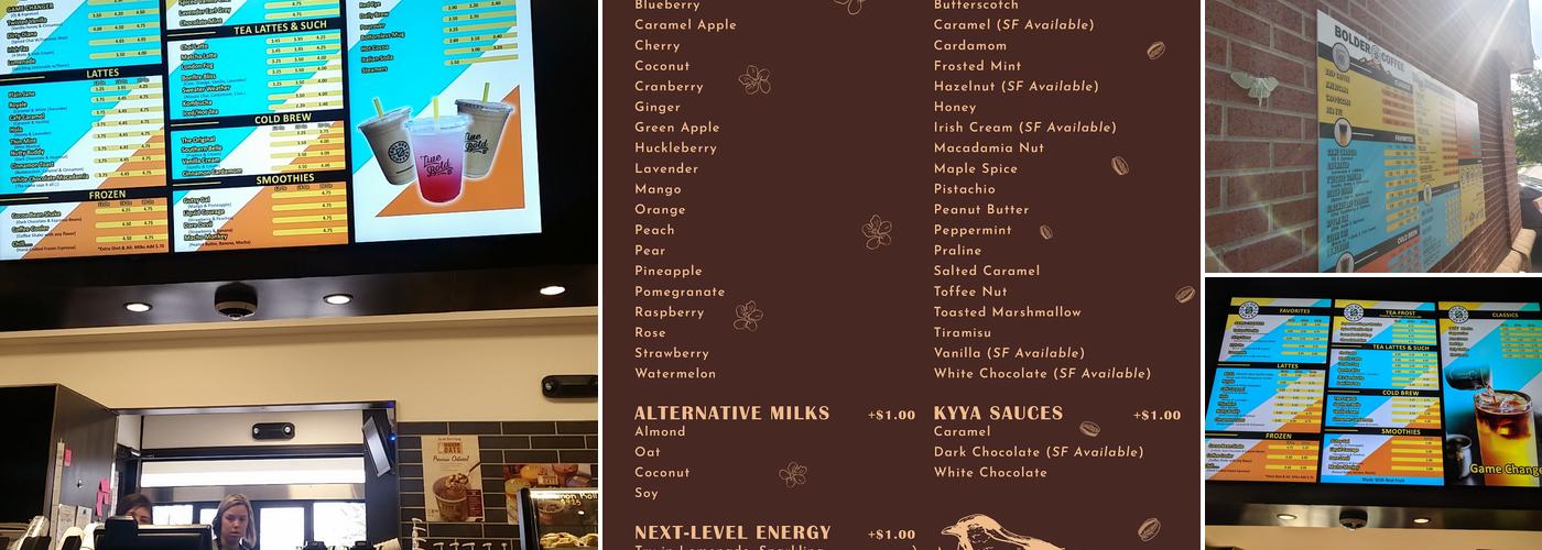 Bolder Coffee Menu