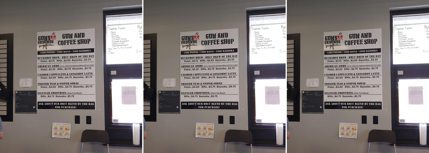 Guns And Grounds Menu