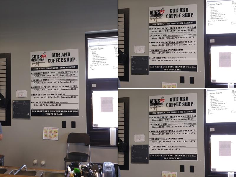 Guns And Grounds Menu