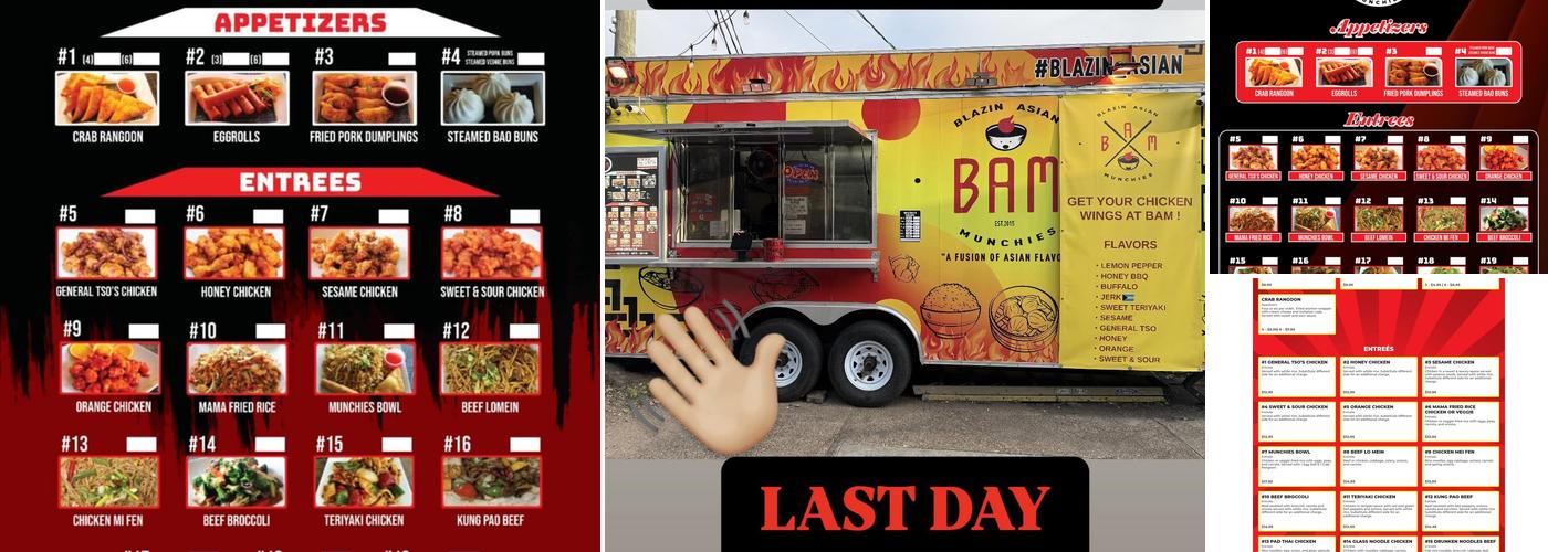 BAM TO GO - Blazin Asian Munchies Menu