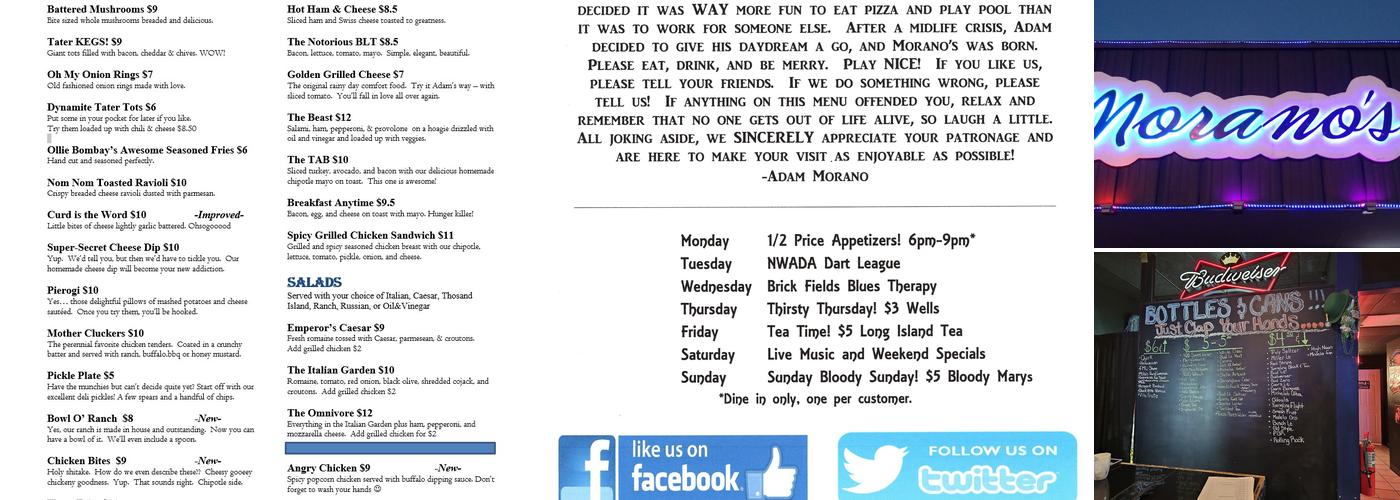 Morano's Menu