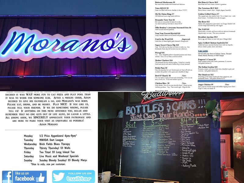 Morano's Menu