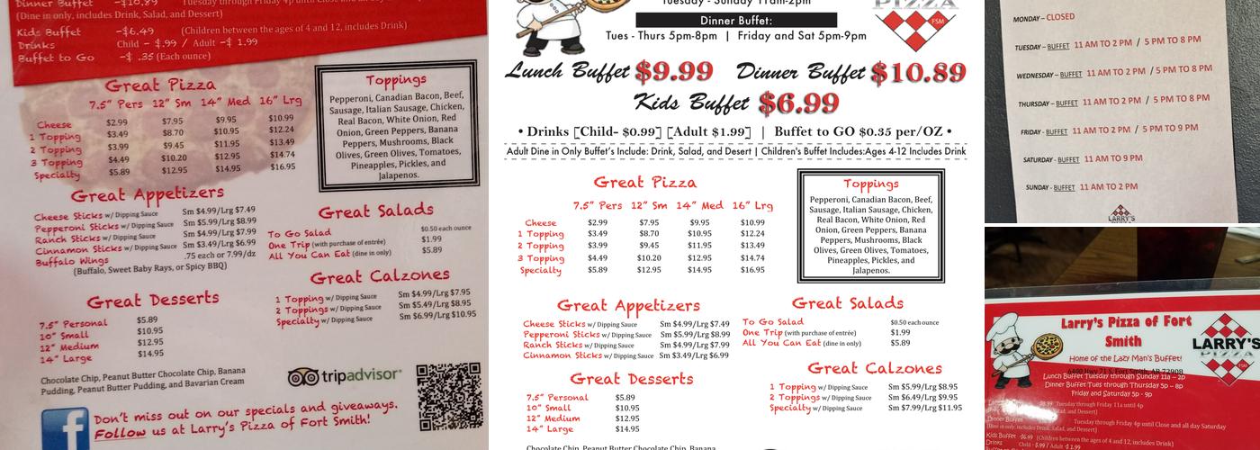 Larry's Pizza Menu