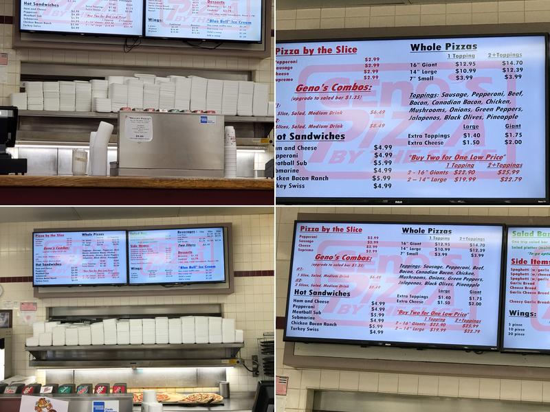 Geno's Pizza By The Slice Menu