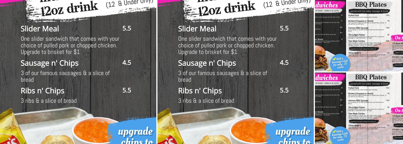 Pink Flamingo BBQ Menu