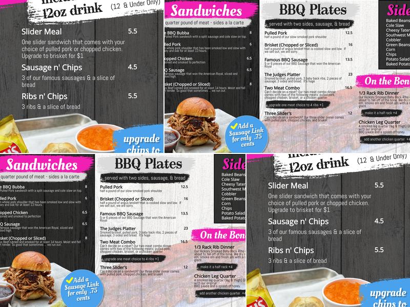 Pink Flamingo BBQ Menu