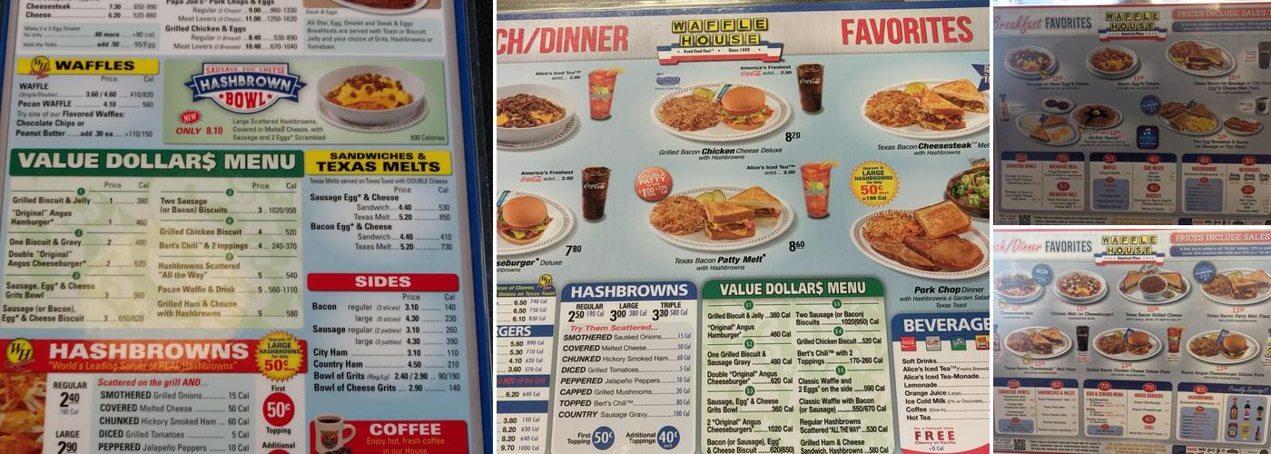 Waffle House Menu