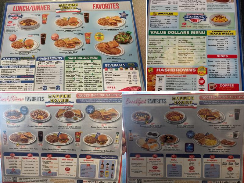Waffle House Menu