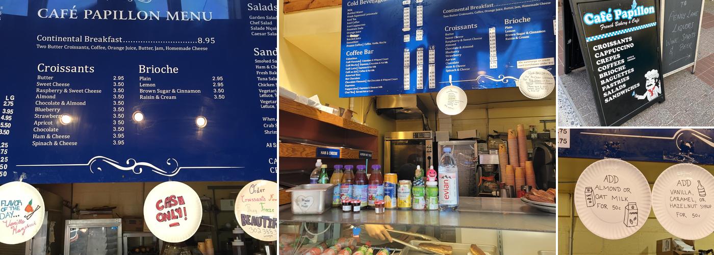 Café Papillon Menu