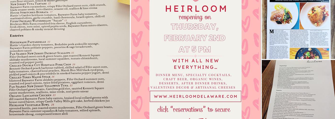 Heirloom Menu