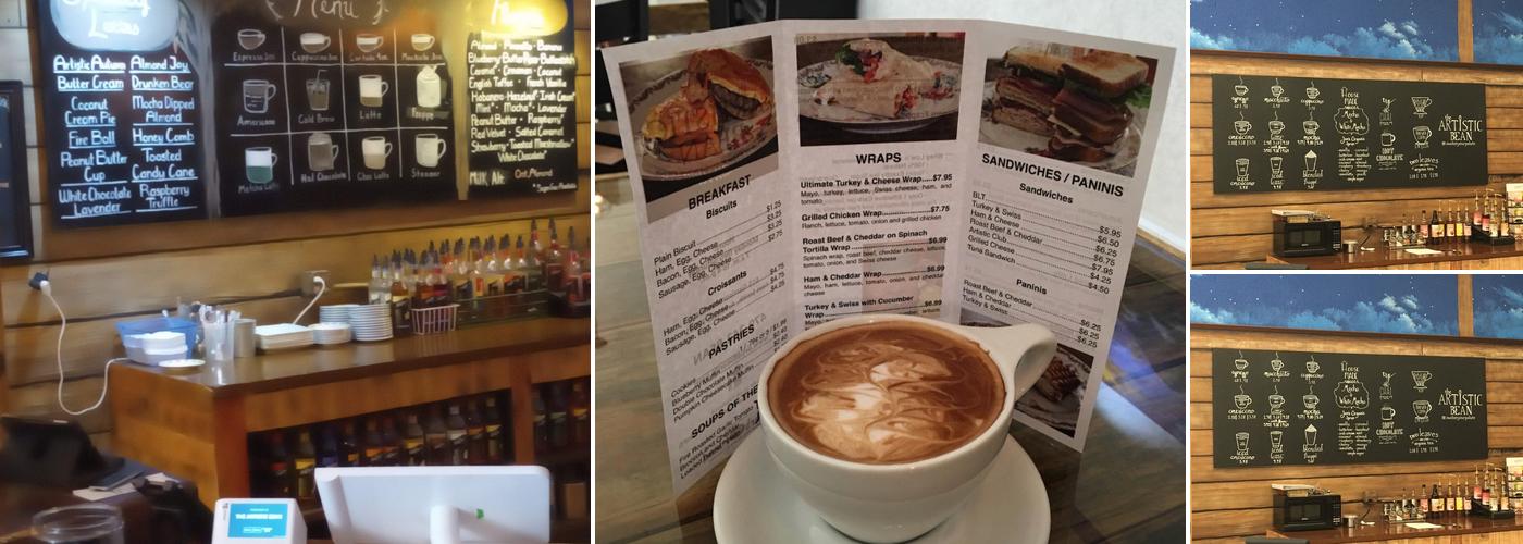 The Artistic Bean Menu