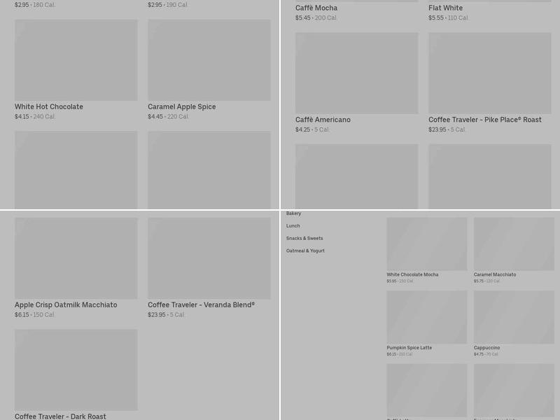 Starbucks Menu