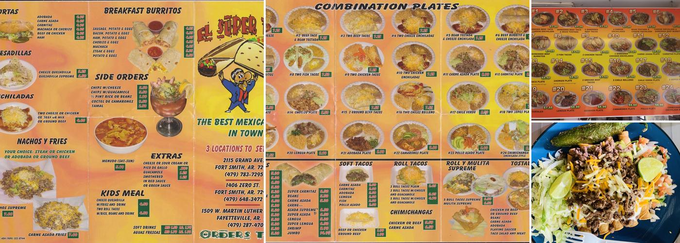 El Super Taco Menu