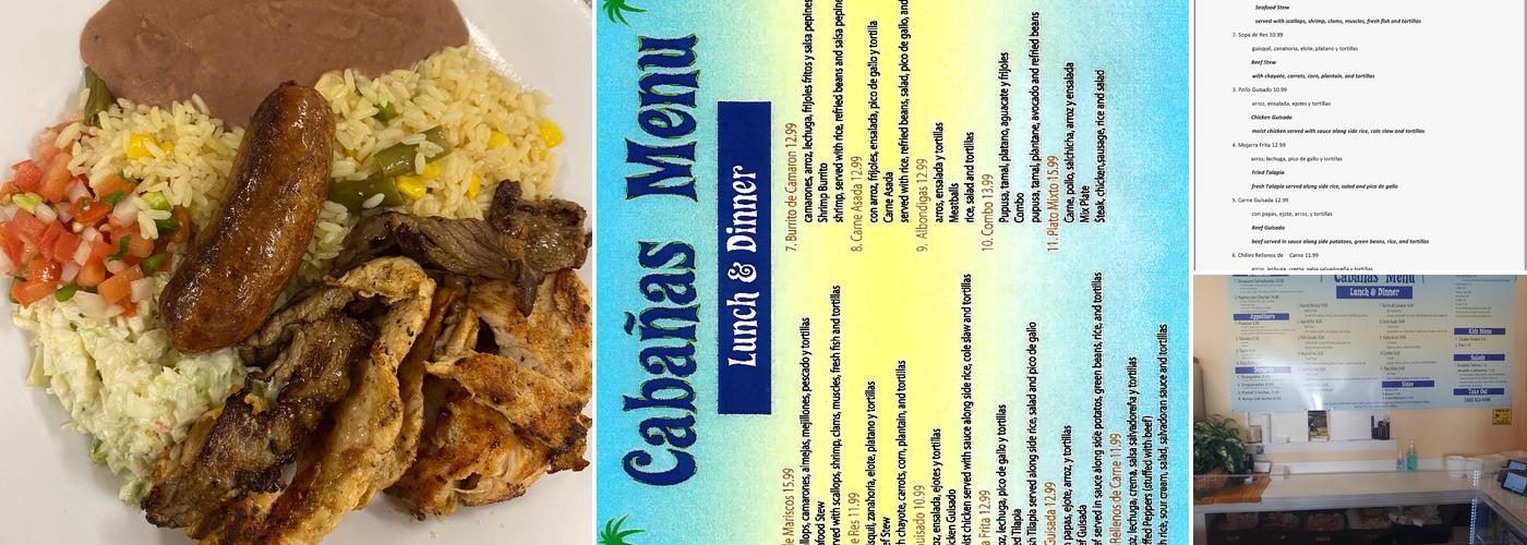 Cabañas Restaurant Menu