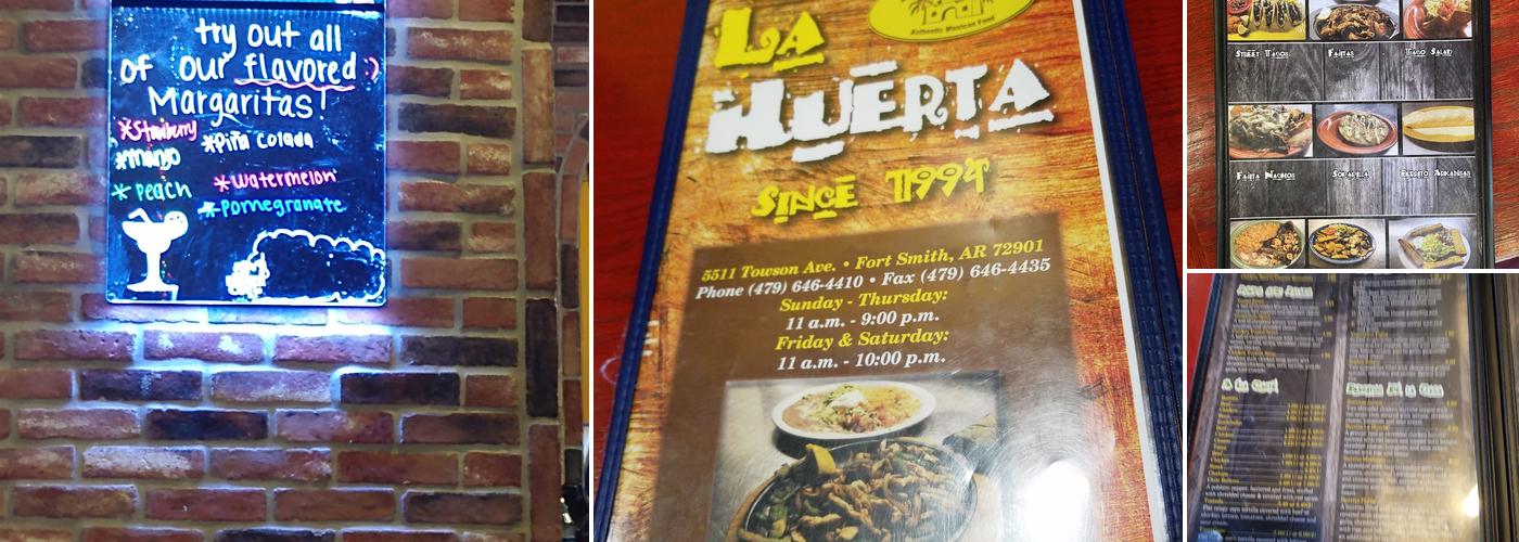 La Huerta Menu