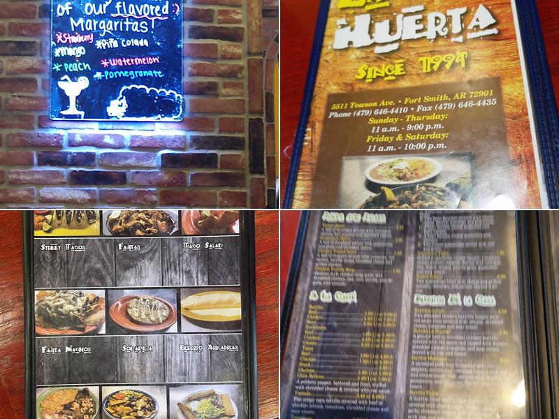 La Huerta Menu