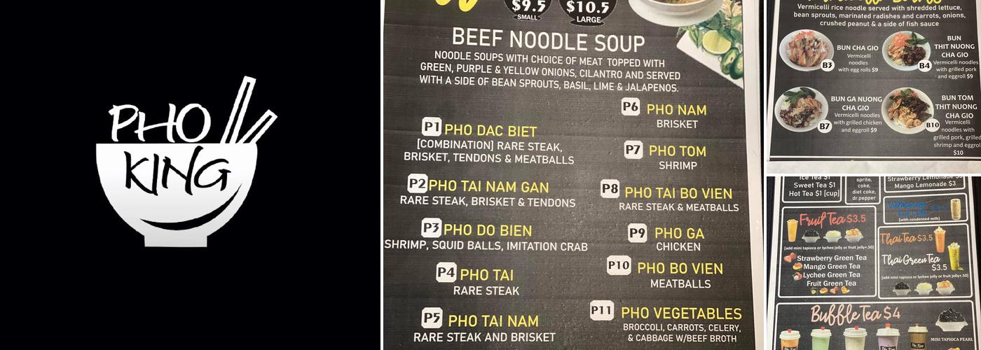 Phở King Menu