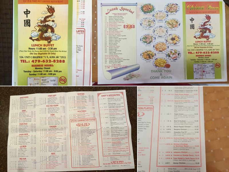 China Fun Menu