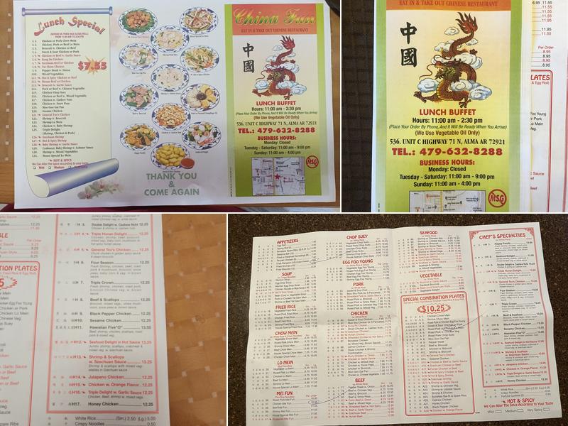 China Fun Menu