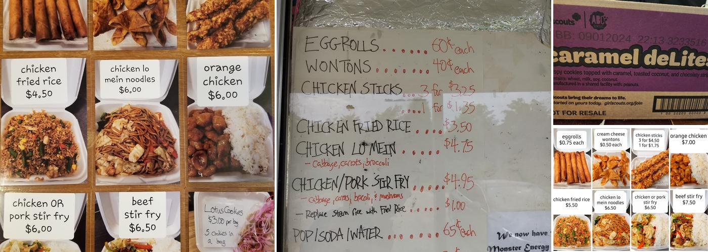 DKones Eggrolls Menu