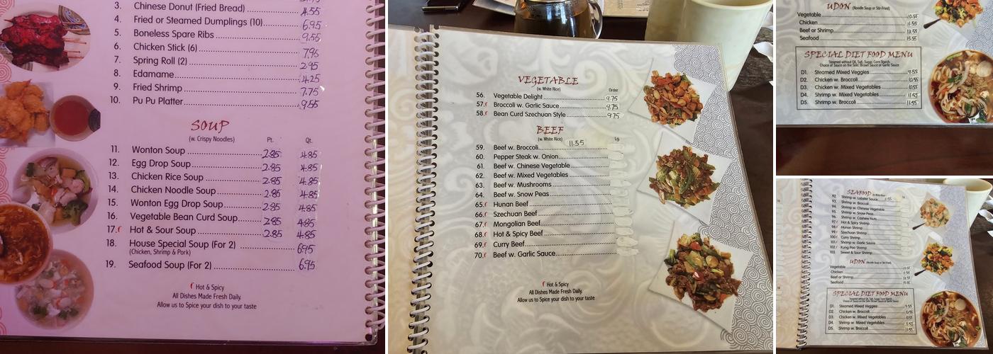 Asian Star Menu