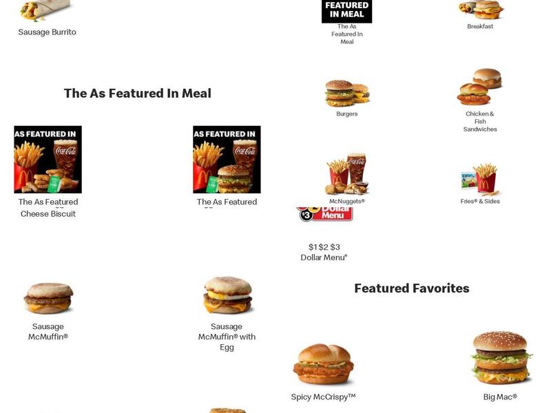 McDonald's Menu