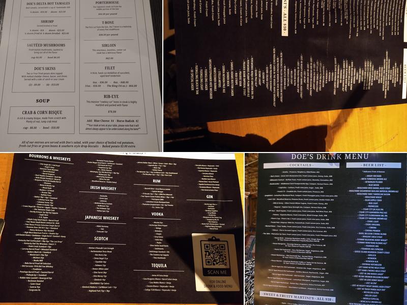 Doe's Eat Place Menu