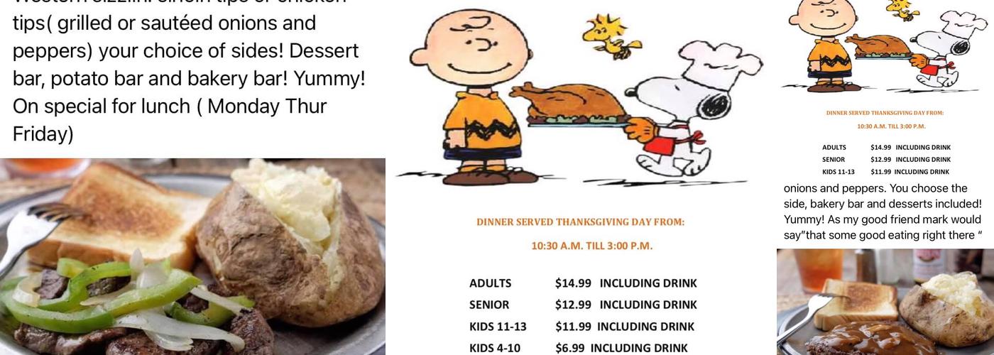 Western Sizzlin Steak & More Menu