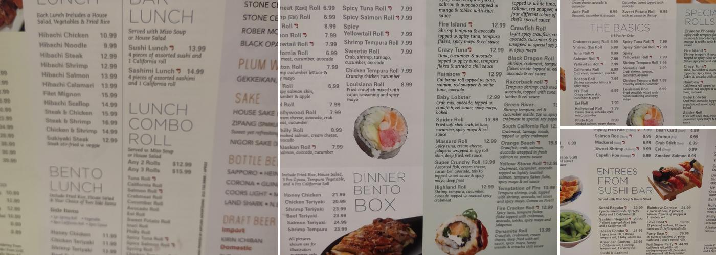 Fuji Japanese Steakhouse Menu