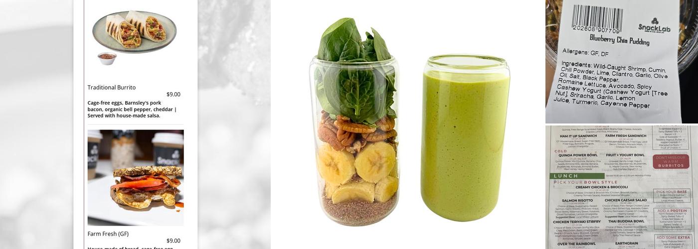 Snack Lab Menu