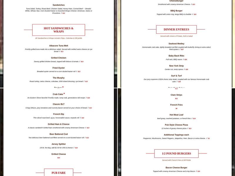 Park Place Restaurant & Lounge Menu
