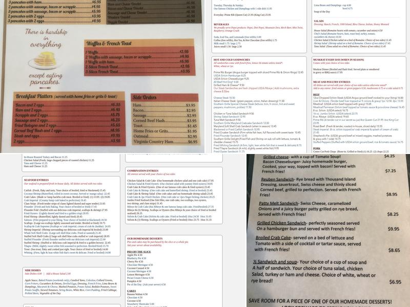 Southern Grille Menu