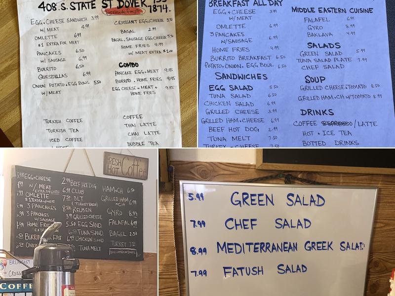 Cobblestone Cafe Menu