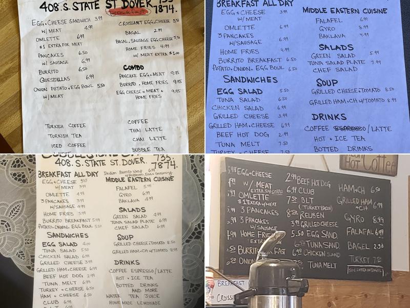 Cobblestone Cafe Menu