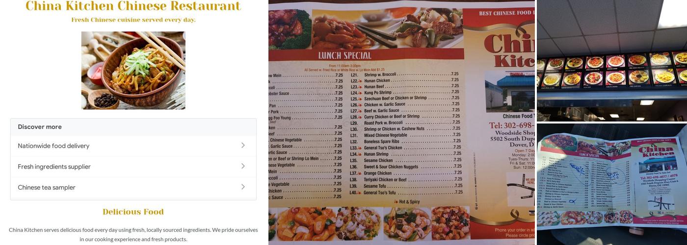 China Kitchen Menu