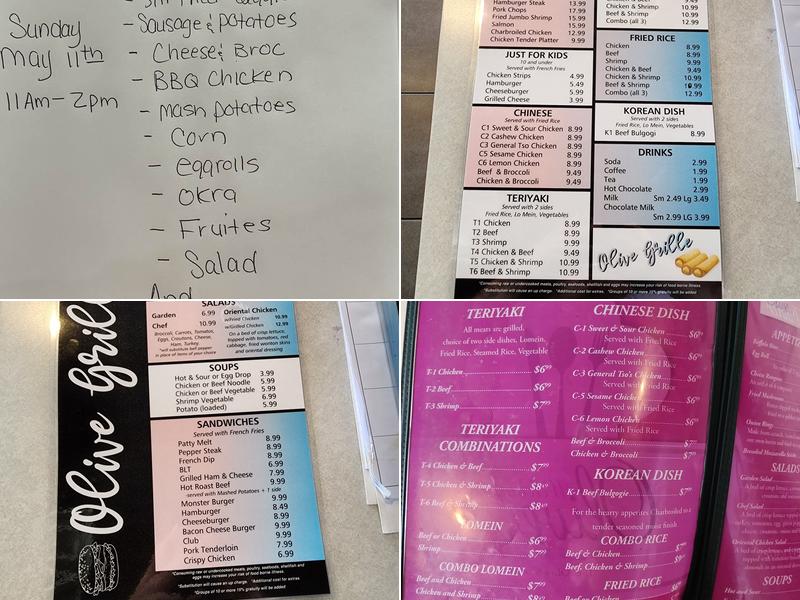 Olive Grille Menu