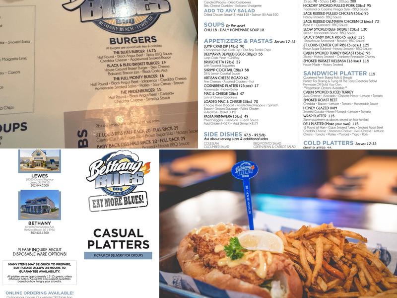 Bethany Blues Menu