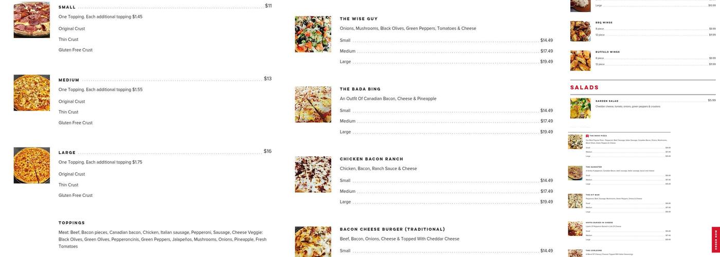 Goodfella's Pizzeria Menu