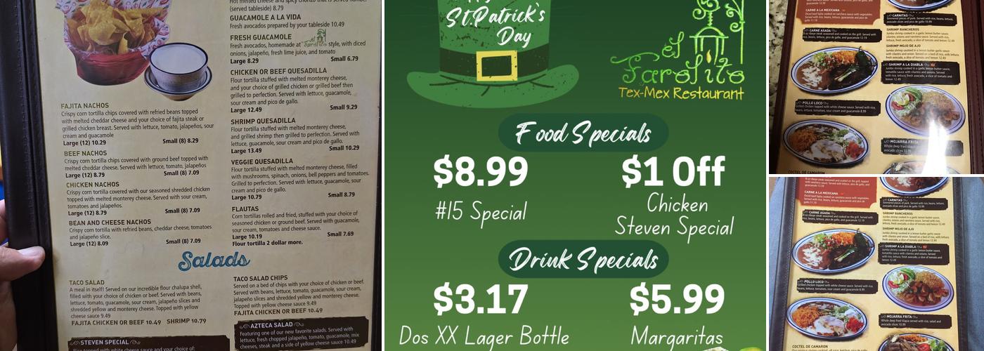 El Farolito Menu