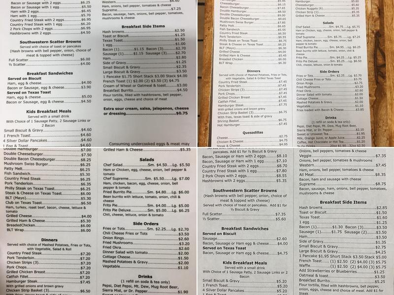 Southwestern Cafe Menu