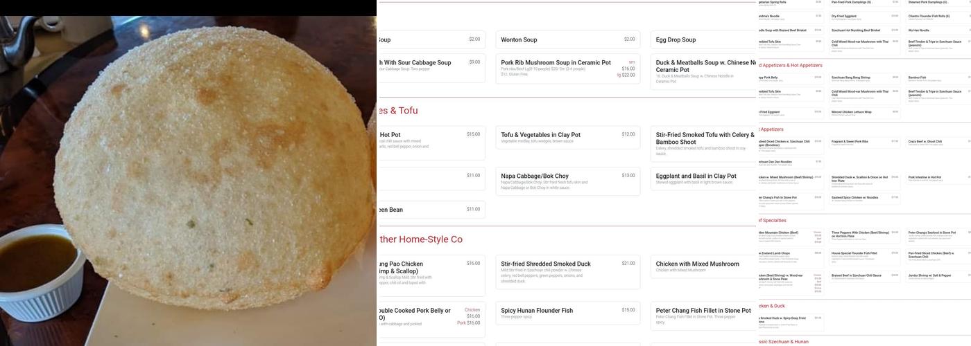 Peter Chang Menu