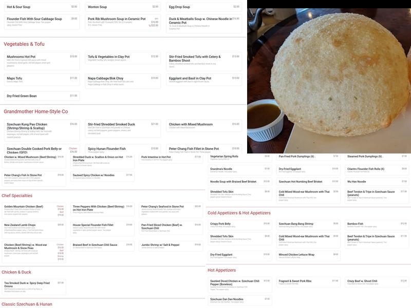 Peter Chang Menu