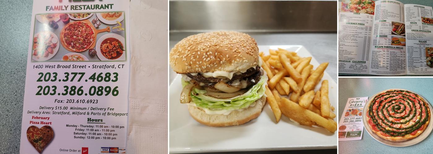 Gregory's Pizza Menu