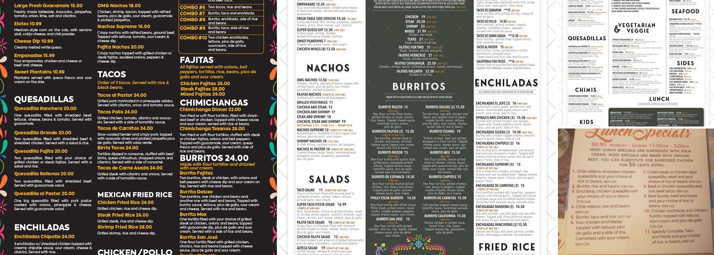 Plaza Azteca Menu